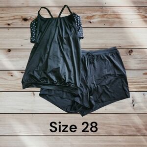 Lane Bryant Women's Black Swim Pajama Set